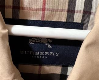 Tan Burberry Jacket with Plaid Inside