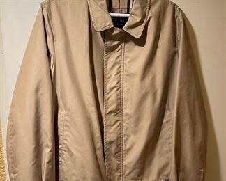 Tan Burberry Jacket with Plaid Inside