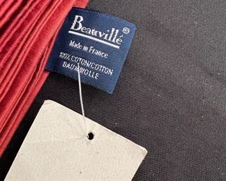 Red Beatville Placemats with Cherubs, Made in France