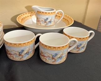 Cherubs Fitz and Floyd Dinnerware Set for 6