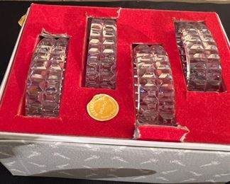 1960's West German Crystal Napkin Rings