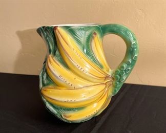 Hand Painted Banana Pitcher, Made in Italy by Ancora