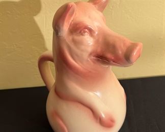St Clement, French Majolica Pig Pitcher
