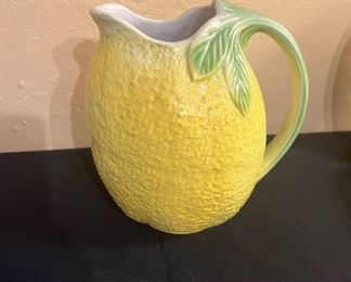 Hand Painted Lemon Pitcher, Made in Italy - 10095 G