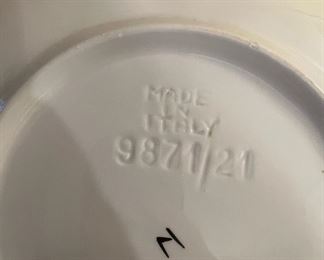 Orange Plate, Hand Painted and Made in Italy -9871/21