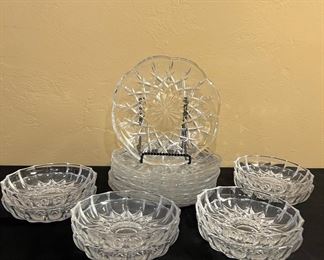 Set for 8 Crystal Desert Bowls and Plates