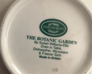 Set for 6 of Portmeirion China - The Botanic Garden