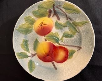 Set of 8 Antique Majolica Plates- St. Clements Faience Keller & Guerin