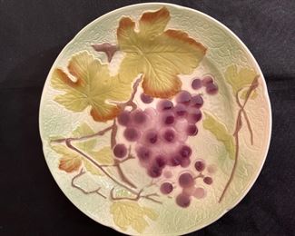 Set of 8 Antique Majolica Plates- St. Clements Faience Keller & Guerin