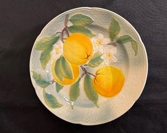 Set of 8 Antique Majolica Plates- St. Clements Faience Keller & Guerin