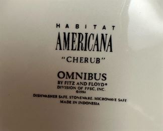 Cherubs Fitz and Floyd Dinnerware Set for 6