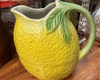 Hand Painted Lemon Pitcher, Made in Italy - 10095 G