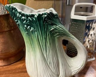 Hand Painted Celery Pitcher, Made in Italy - 5597