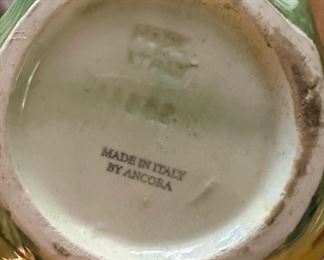 Hand Painted Banana Pitcher, Made in Italy by Ancora