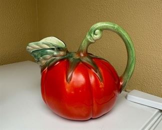 Tomato Pitcher, Hand Painted and Made in Italy