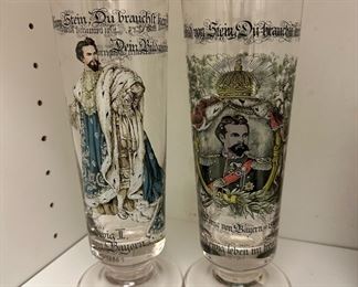 Two King Ludwig II Glasses