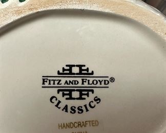 Fitz and Floyd Decorative Swan Figurine with Flowers