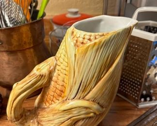 Corn on the Cob Pitcher, Made in Italy