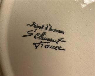 Set of 8 Antique Majolica Plates- St. Clements Faience Keller & Guerin