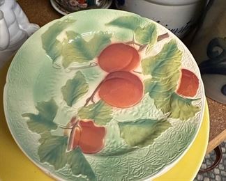 Set of 8 Antique Majolica Plates- St. Clements Faience Keller & Guerin