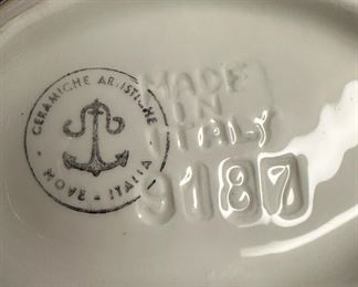 Set of 5 Small Lemon Plates, Made in Italy