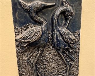 Wall Plaque of Herons