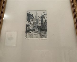 Signed and Numbered Framed Print of Venice
