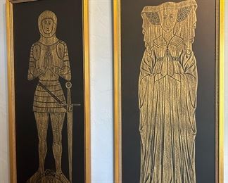 Brass Grave Rubbing - Thomas and Katherine Quatremayne
