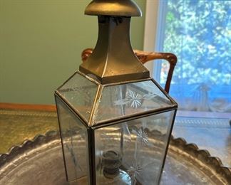 2 Brass Lantern Oil Lamp