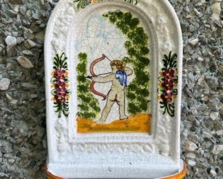 Cherub Pottery Wall Hanging Pocket