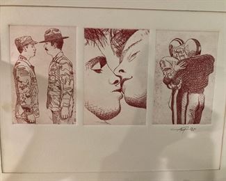 Signed and Numbered Pen Drawing