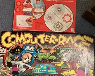 Vintage Spirograph Kit, Computer-Rage Board Game
