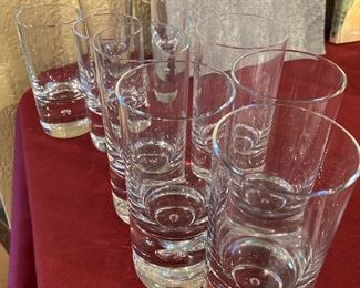 Kosta Boda - Set of Two 3 oz Tumblers, Pair of 5 oz Tumblers, Six 14 oz Tumblers