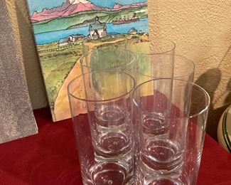 Kosta Boda - Set of Two 3 oz Tumblers, Pair of 5 oz Tumblers, Six 14 oz Tumblers