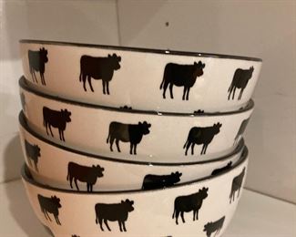 Cow Themed Cereal Bowls