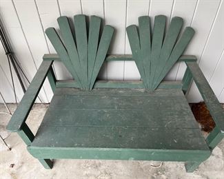 Green Outdoor Bench