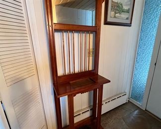 Mahogany Hall Tree with Mirror