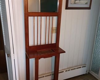 Mahogany Hall Tree with Mirror