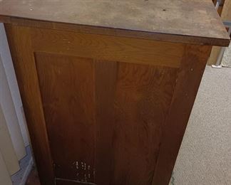 Small Wood Cabinet with Lift Top
