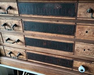 Antique Spool Willimantic Six Gord Antique Spool Cabinet