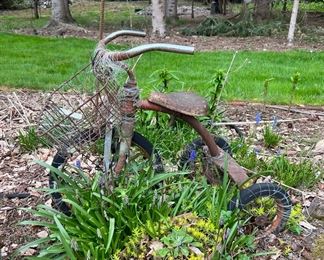 Rustic Tricycle, Outdoor Decor