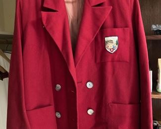 Vintage Red Blazer with Patch