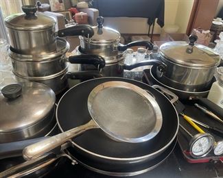 Assortment of Pots and Pans, Revere Ware