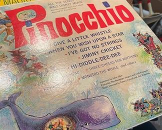 1962 Walt Disney's Pinocchio Songs from Movie Vinyl Record 