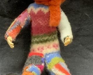 Signed Handmade Pumpkin Figural Doll
