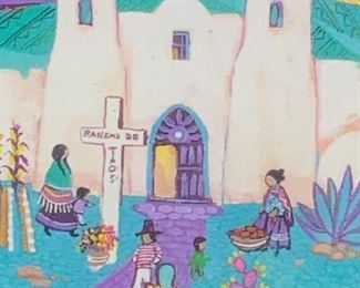Cleo Teissedre Mexican Church Litho
