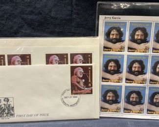 1995-6 Jerry Garcia Stamp Sheets

