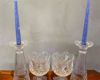 Crystal Candle Holders Pineapple Pattern Votive Holders