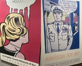 Framed Roy Litchenstein Museum Posters