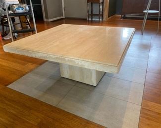 Heavy Polished Stone Square Coffee Table